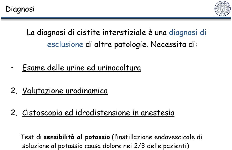 Valutazione urodinamica 2.