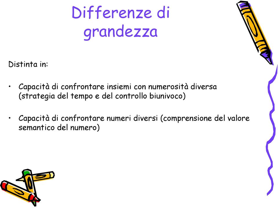 del tempo e del controllo biunivoco) Capacità di