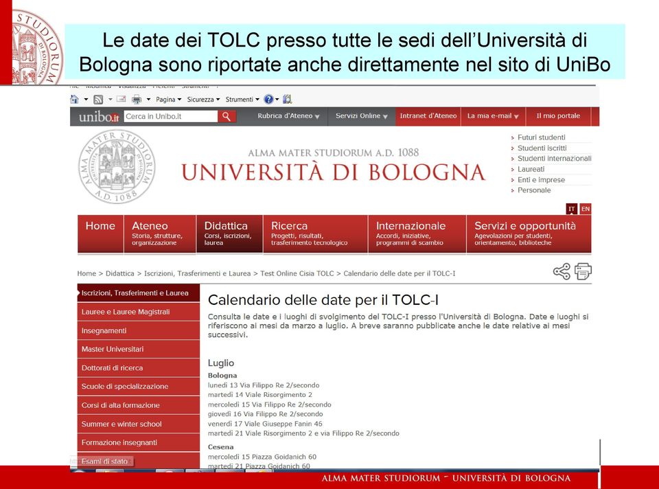 Università di Bologna sono