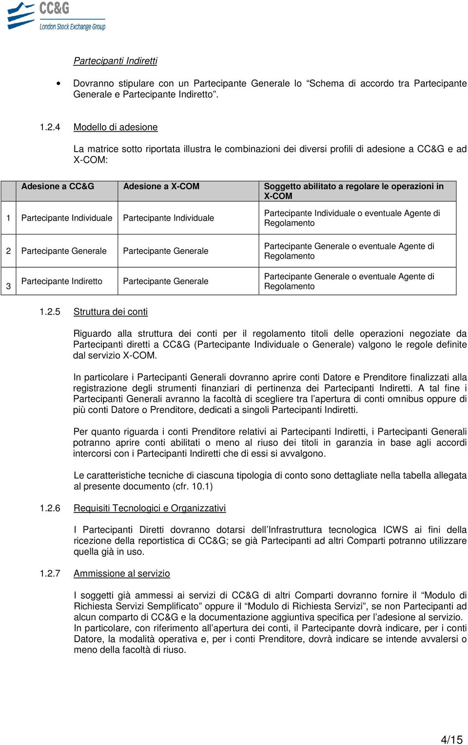 operazioni in X-COM 1 Partecipante Individuale Partecipante Individuale 2 Partecipante Generale Partecipante Generale Partecipante Individuale o eventuale Agente di Partecipante Generale o eventuale