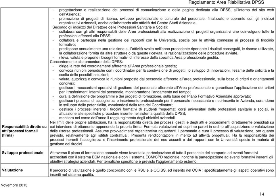 alle attività del Centro Studi Aziendale.