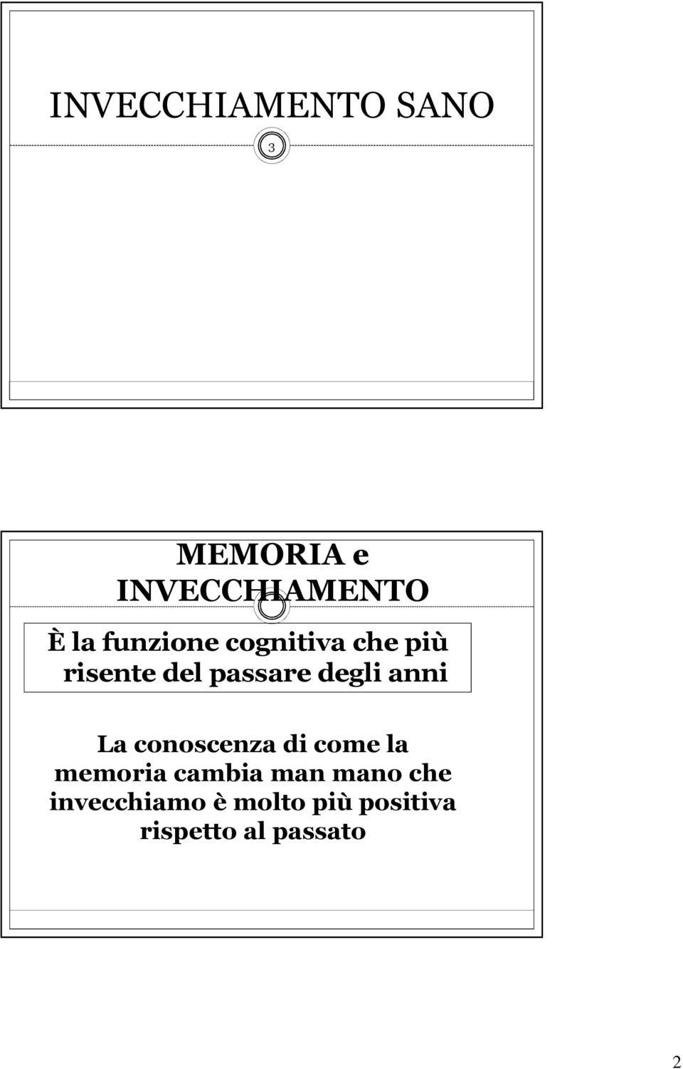 anni La conoscenza di come la memoria cambia man mano