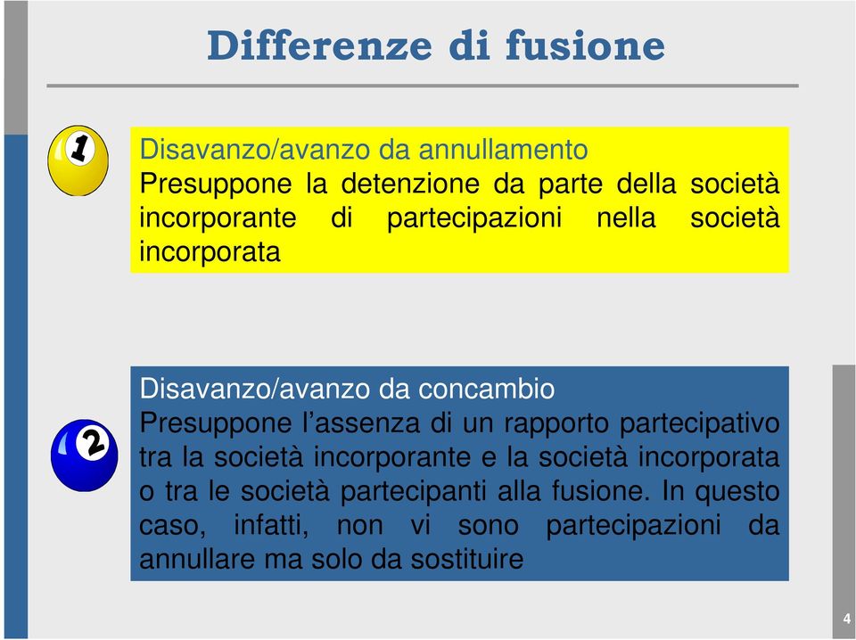 assenza di un rapporto partecipativo tra la società incorporante e la società incorporata o tra le società