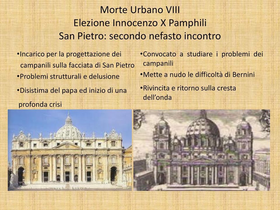 strutturali e delusione Disistima del papa ed inizio di una profonda crisi Convocato a