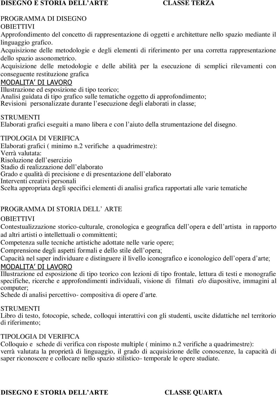 Acquisizione delle metodologie e delle abilità per la esecuzione di semplici rilevamenti con conseguente restituzione grafica Illustrazione ed esposizione di tipo teorico; Analisi guidata di tipo