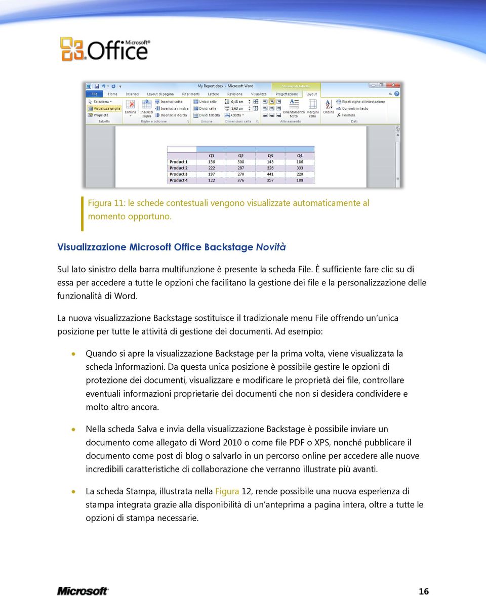 È sufficiente fare clic su di essa per accedere a tutte le opzioni che facilitano la gestione dei file e la personalizzazione delle funzionalità di Word.