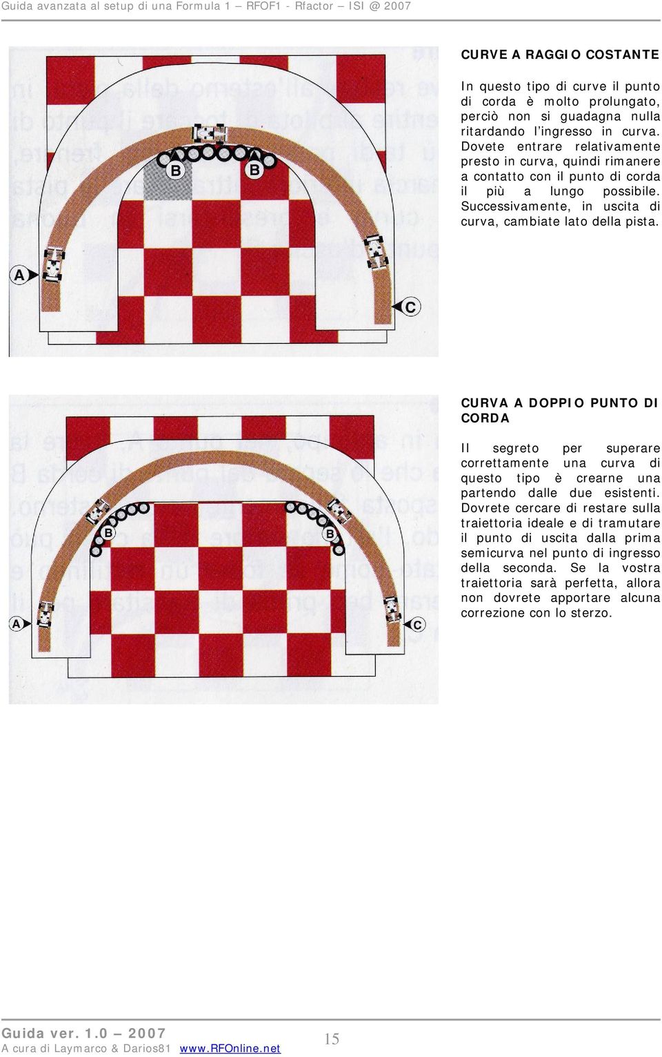 Successivamente, in uscita di curva, cambiate lato della pista.