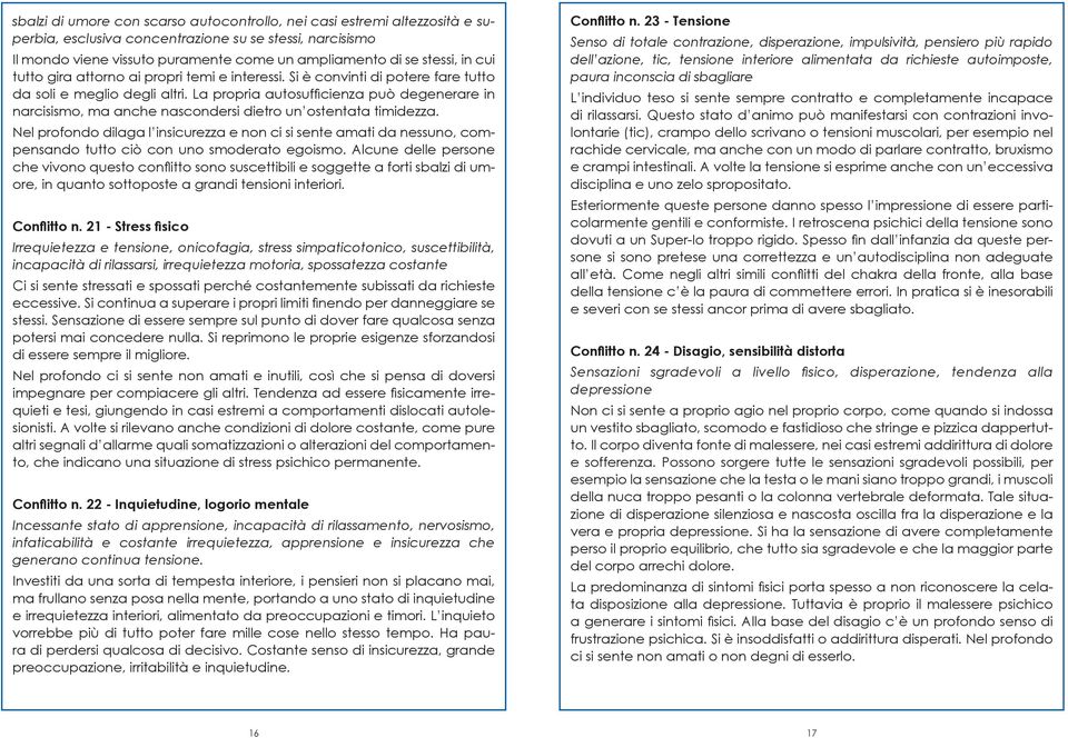 La propria autosufficienza può degenerare in narcisismo, ma anche nascondersi dietro un ostentata timidezza.