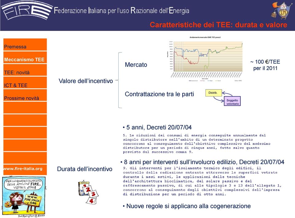 Soggetto volontario 5 anni, Decreti 20/07/04 Durata dell incentivo 8 anni