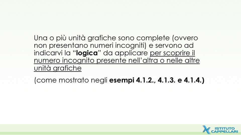 per scoprire il numero incognito presente nell altra o nelle