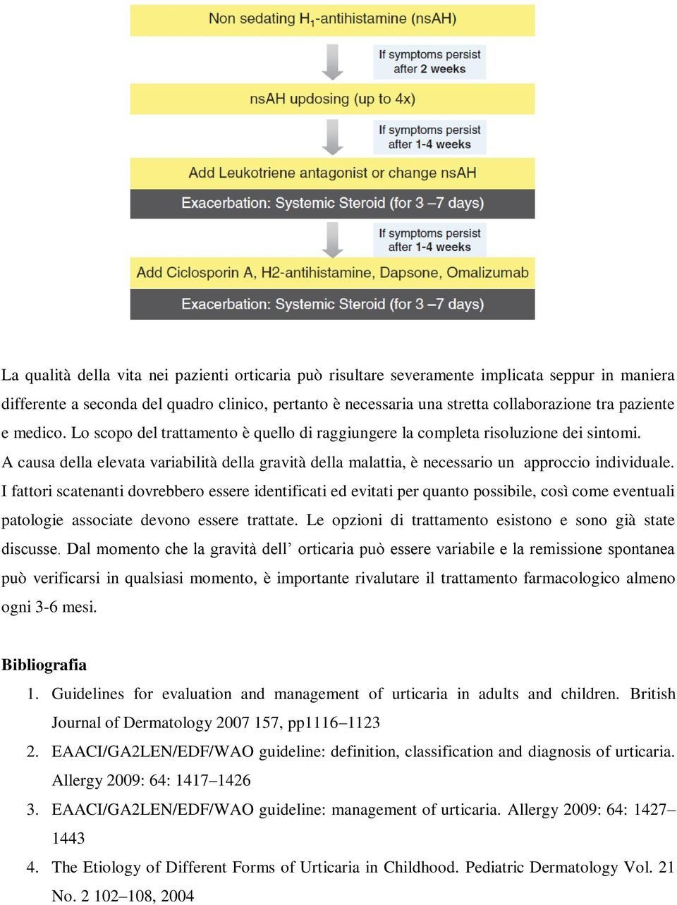 A causa della elevata variabilità della gravità della malattia, è necessario un approccio individuale.