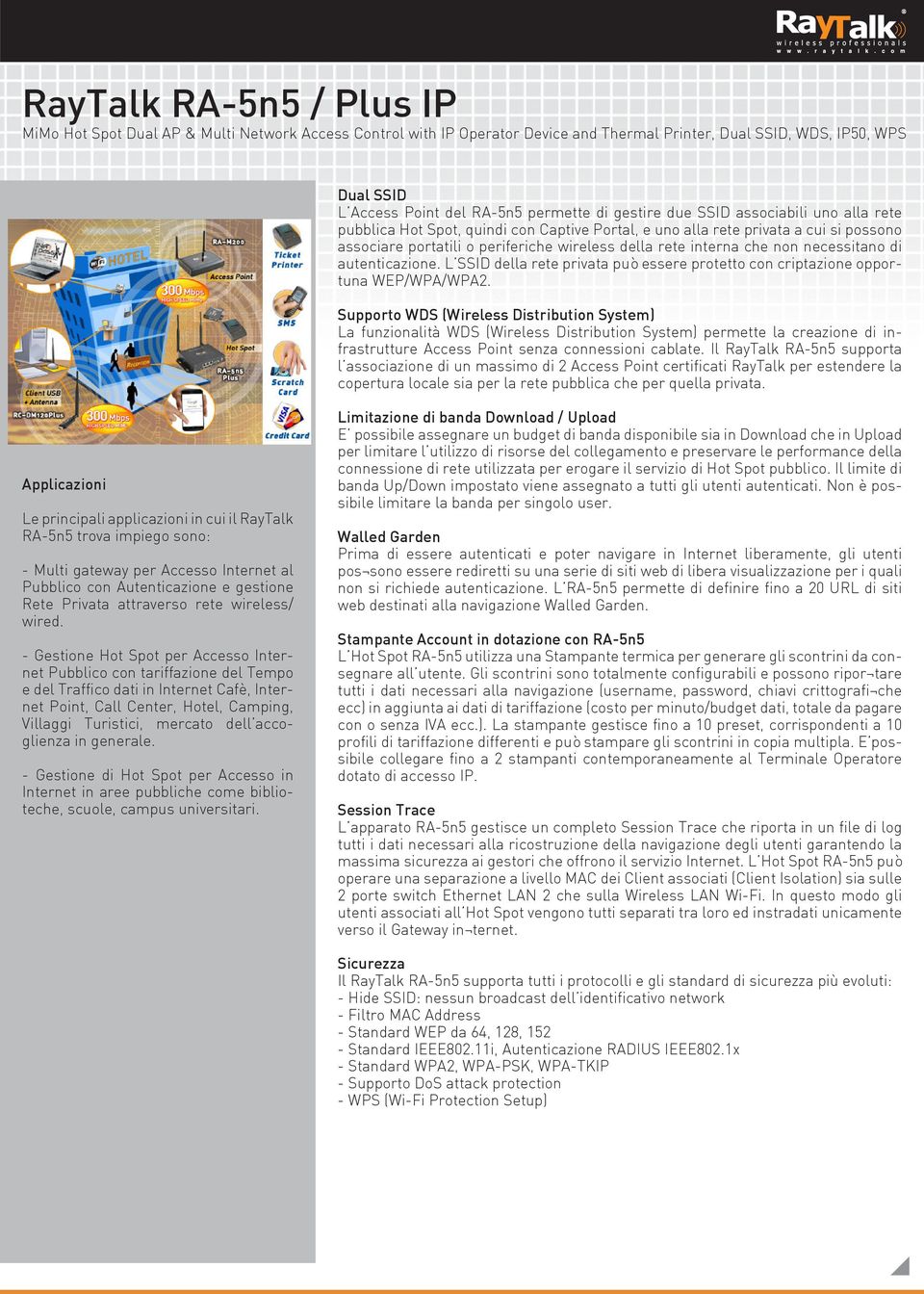 Supporto WDS (Wireless Distribution System) La funzionalità WDS (Wireless Distribution System) permette la creazione di infrastrutture Access Point senza connessioni cablate.