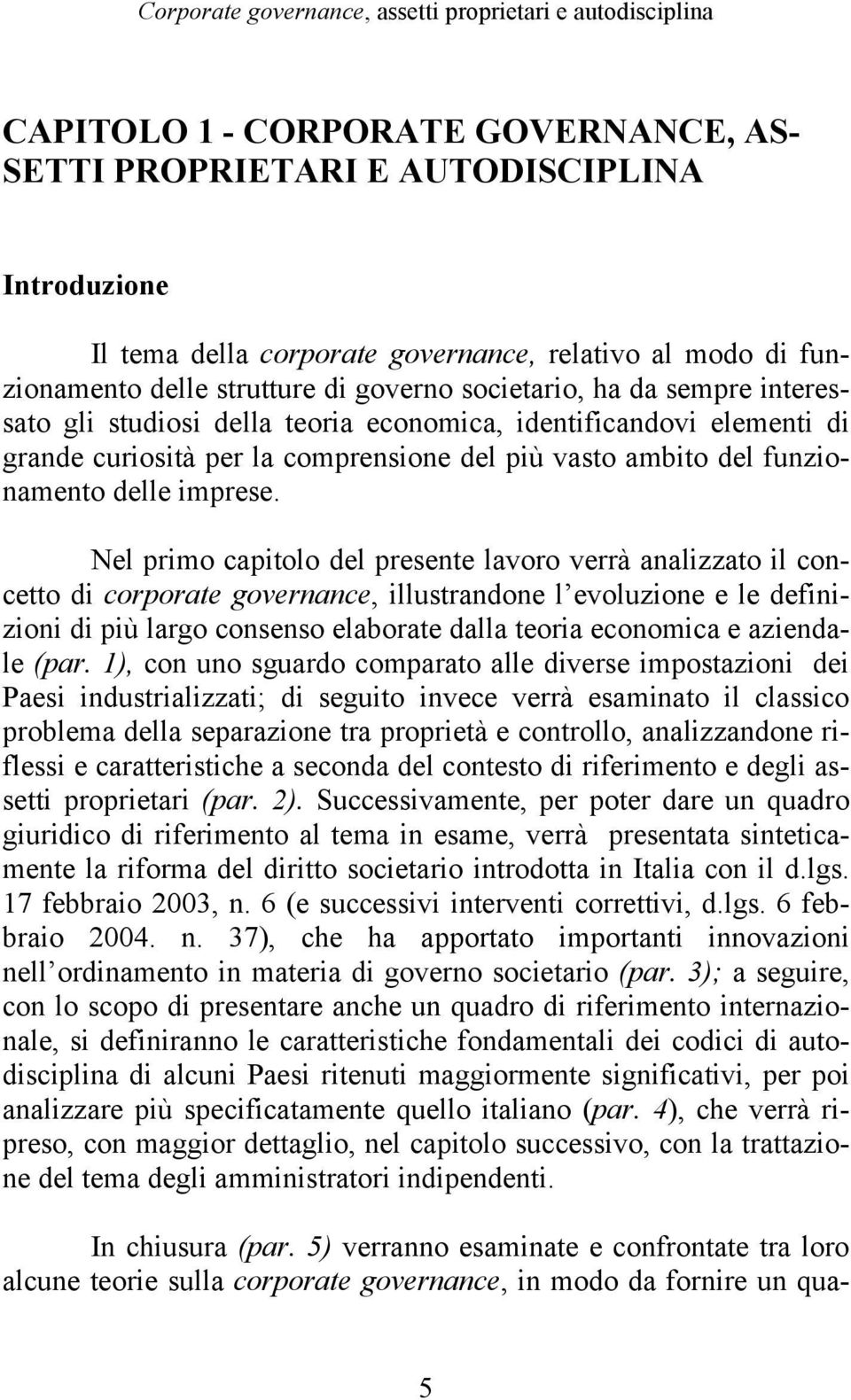 ambito del funzionamento delle imprese.