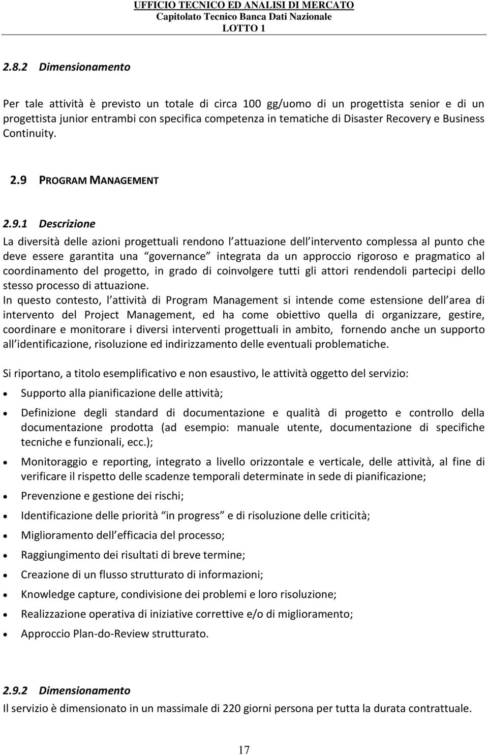 PROGRAM MANAGEMENT 2.9.