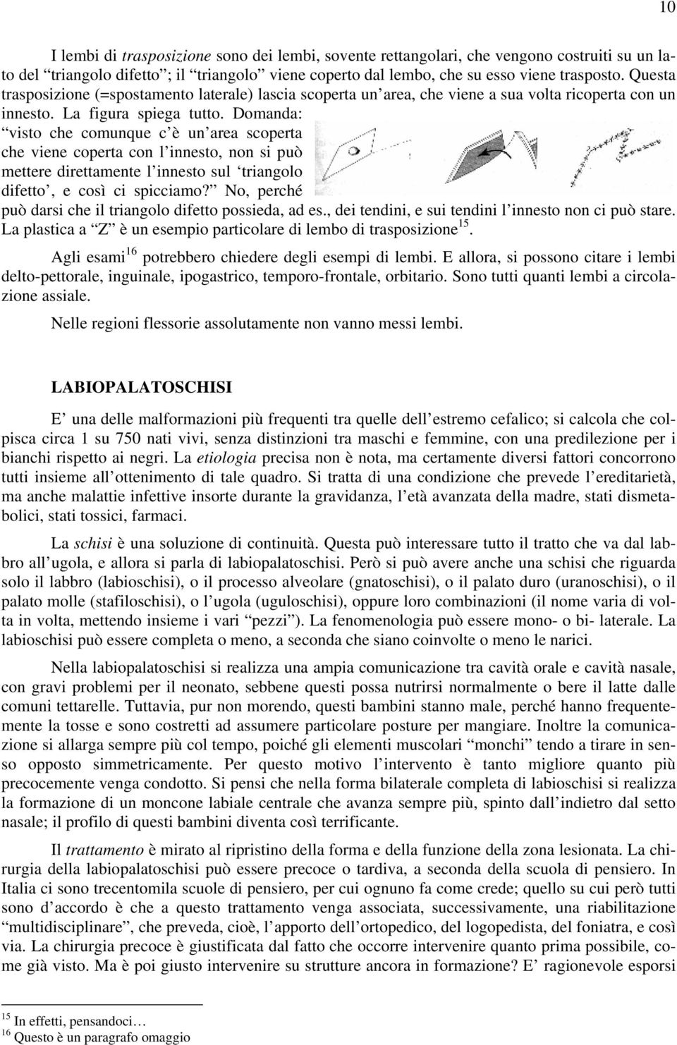 Domanda: visto che comunque c è un area scoperta che viene coperta con l innesto, non si può mettere direttamente l innesto sul triangolo difetto, e così ci spicciamo?