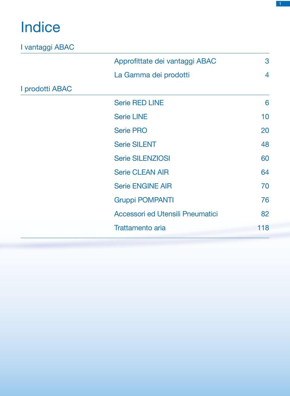 Serie SILENT 48 Serie SILENZIOSI 60 Serie CLEAN AIR 64 Serie ENGINE AIR