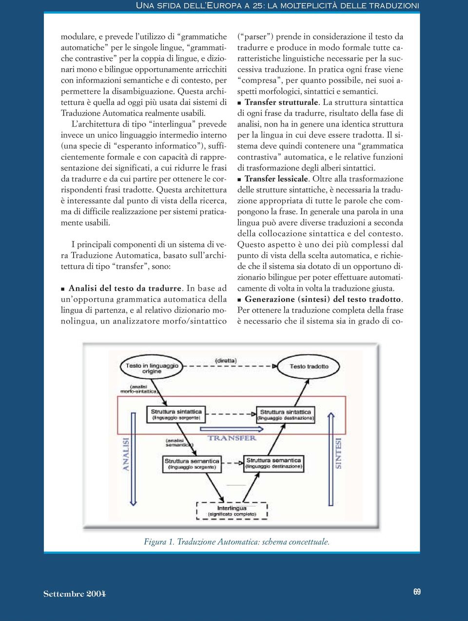 Questa architettura è quella ad oggi più usata dai sistemi di Traduzione Automatica realmente usabili.