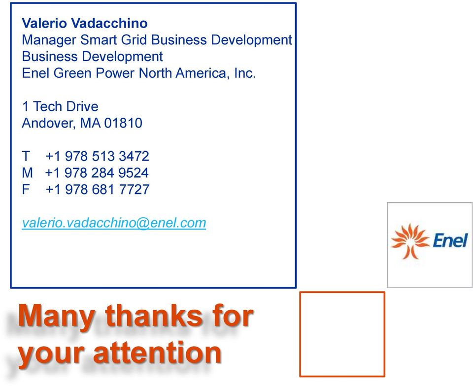 1 Tech Drive Andover, MA 01810 T +1 978 513 3472 M +1 978