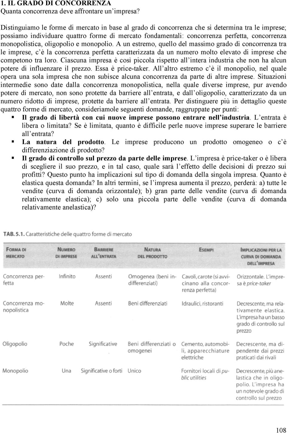 monopolistica, oligopolio e monopolio.