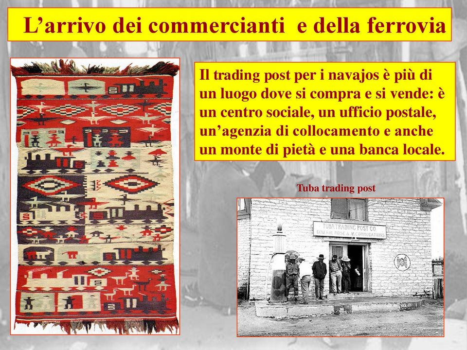 centro sociale, un ufficio postale, un agenzia di collocamento