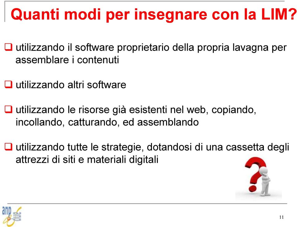 utilizzando altri software utilizzando le risorse già esistenti nel web, copiando,