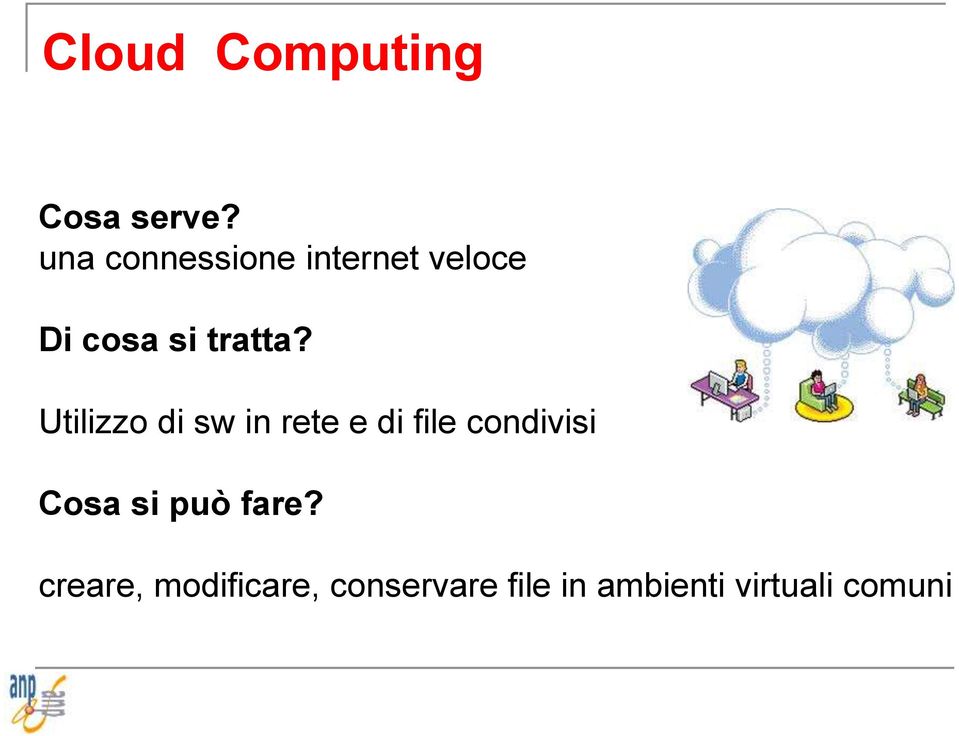 Utilizzo di sw in rete e di file condivisi Cosa si