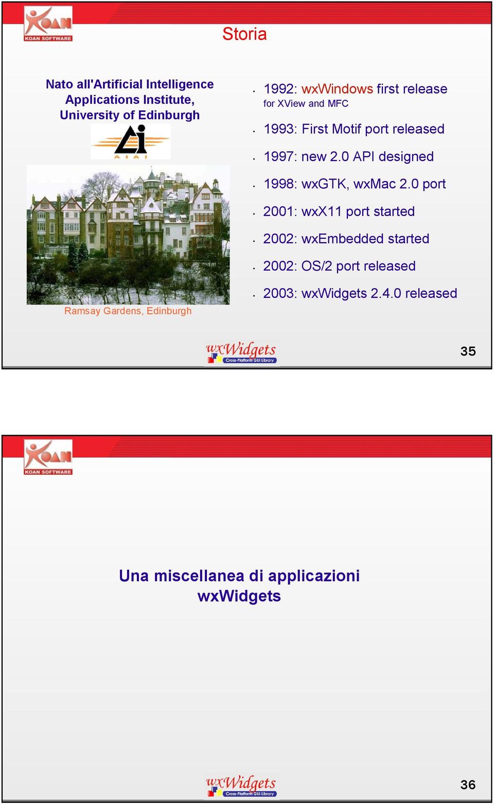 0 API designed 1998: wxgtk, wxmac 2.