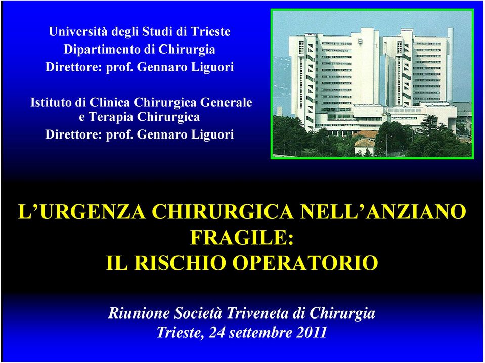 Direttore: prof.