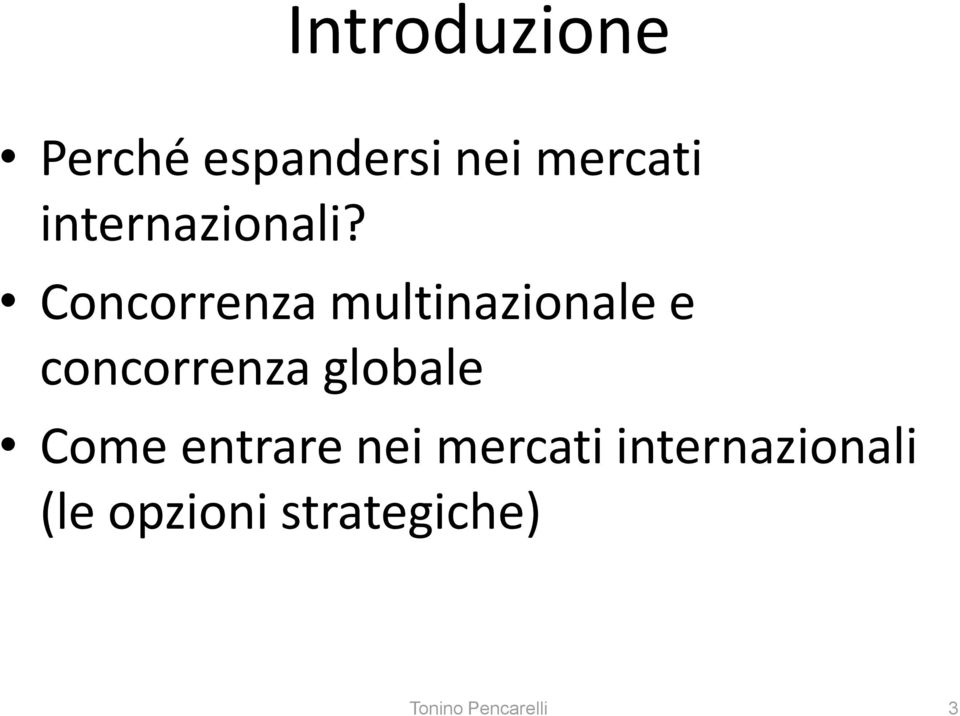 Concorrenza multinazionale e concorrenza