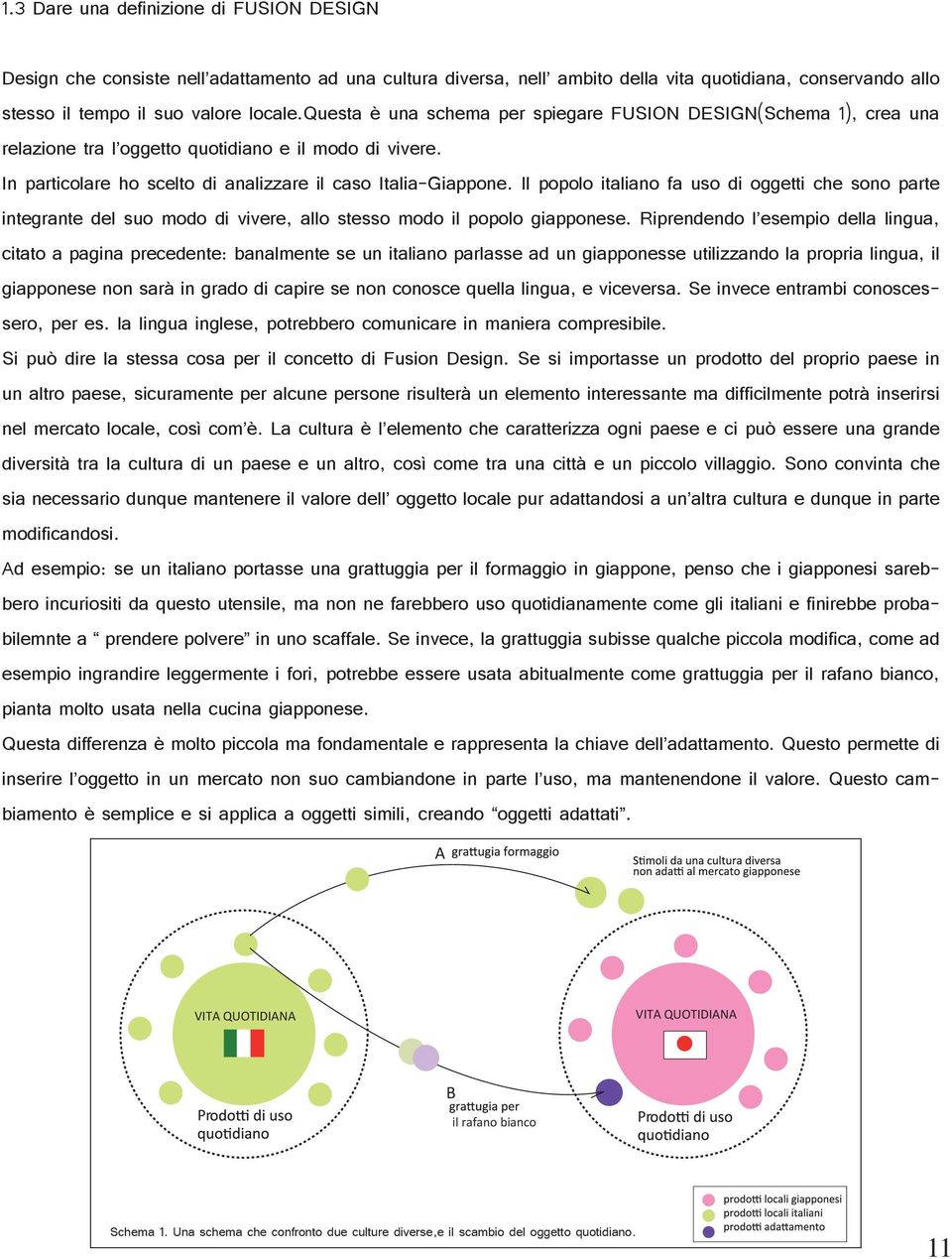 Il popolo italiano fa uso di oggetti che sono parte integrante del suo modo di vivere, allo stesso modo il popolo giapponese.