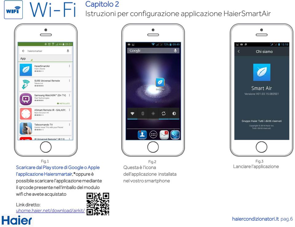 applicazione mediante il qrcode presente nell imballo del modulo wifi che avete acquistato Link diretto: