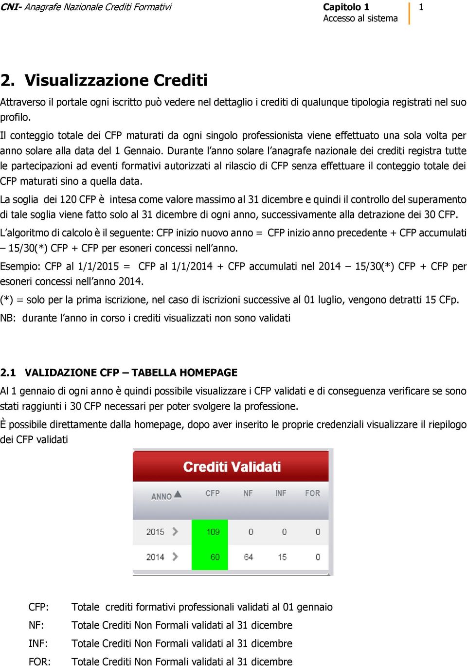 Durante l anno solare l anagrafe nazionale dei crediti registra tutte le partecipazioni ad eventi formativi autorizzati al rilascio di CFP senza effettuare il conteggio totale dei CFP maturati sino a