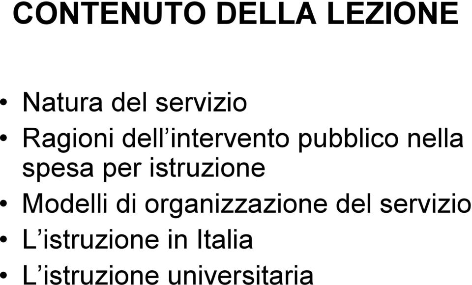 per istruzione Modelli di organizzazione del