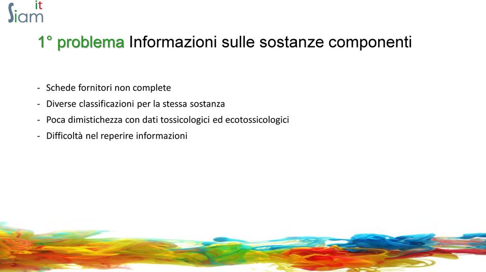 stessa sostanza - Poca dimistichezza con dati