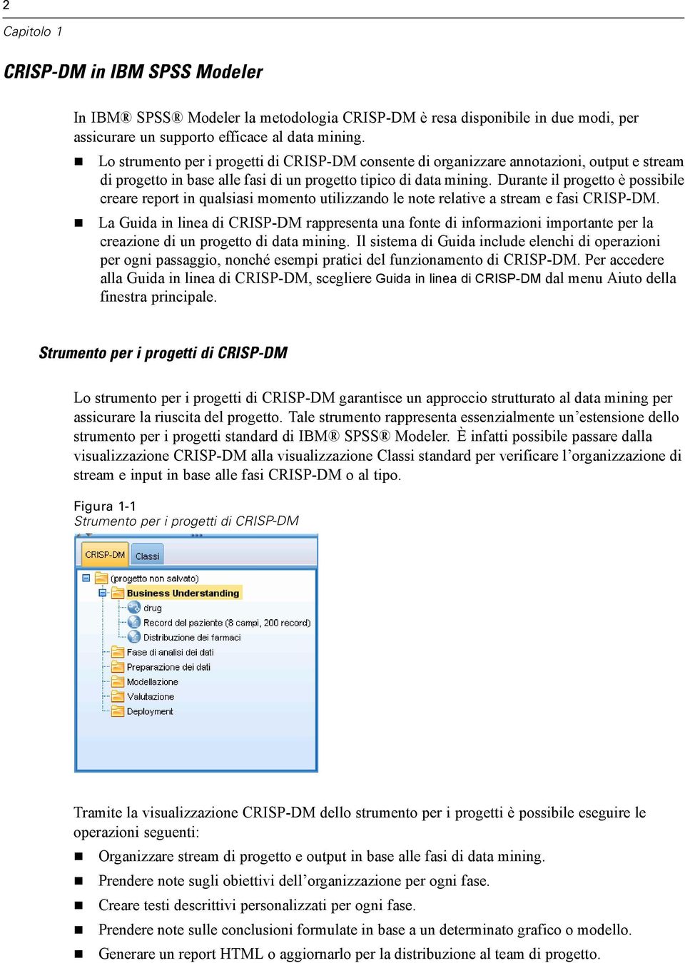 Durante il progetto è possibile creare report in qualsiasi momento utilizzando le note relative a stream e fasi CRISP-DM.