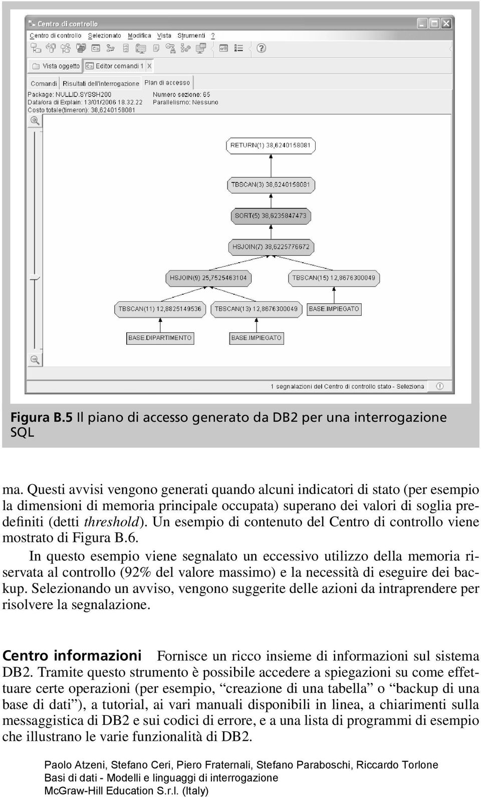 Un esempio di contenuto del Centro di controllo viene mostrato di Figura B.6.