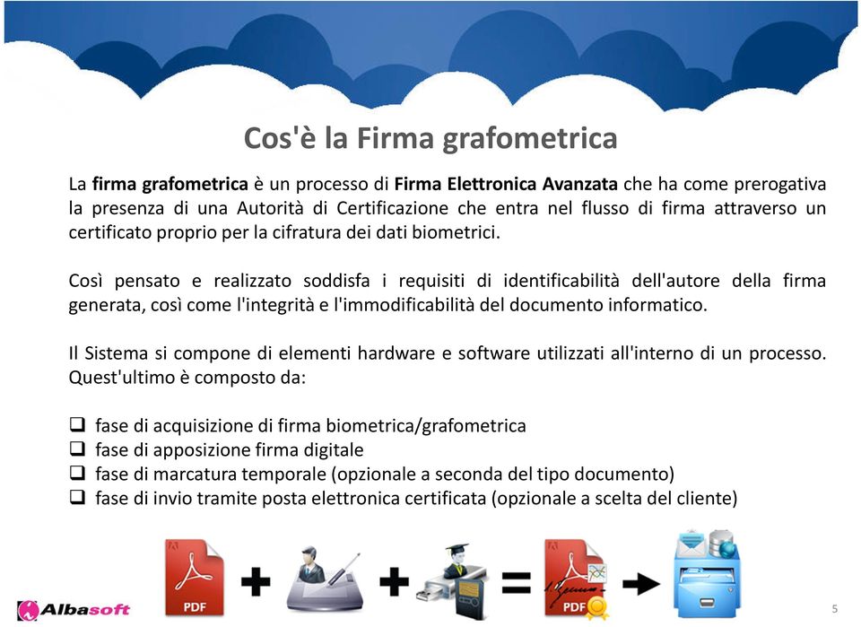 Così pensato e realizzato soddisfa i requisiti di identificabilità dell'autore della firma generata, così come l'integrità e l'immodificabilità del documento informatico.