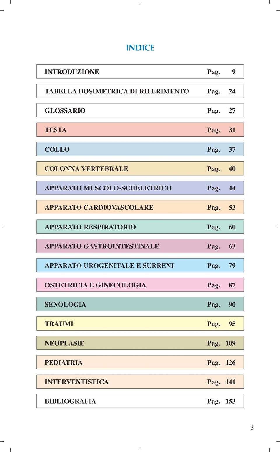 53 APPARATO RESPRATORO Pag. 6 APPARATO GASTRONTESTNALE Pag. 63 APPARATO UROGENTALE E SURREN Pag.