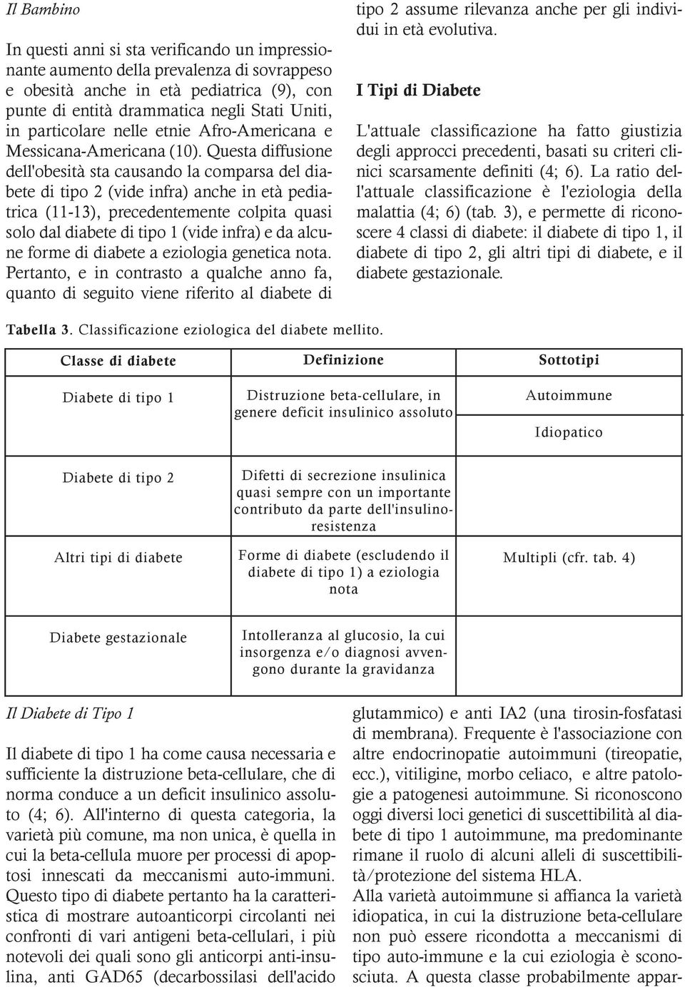 Questa diffusione dell'obesità sta causando la comparsa del diabete di tipo 2 (vide infra) anche in età pediatrica (11-13), precedentemente colpita quasi solo dal diabete di tipo 1 (vide infra) e da