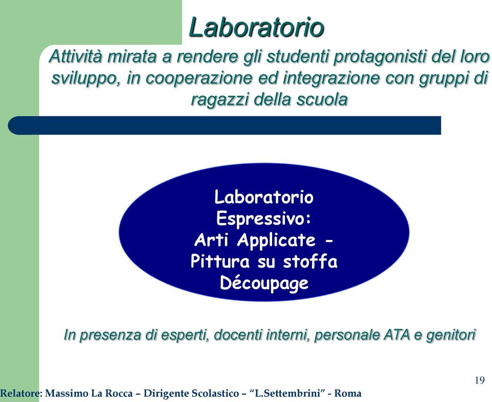 della scuola Laboratorio Espressivo: Arti Applicate - Pittura su stoffa