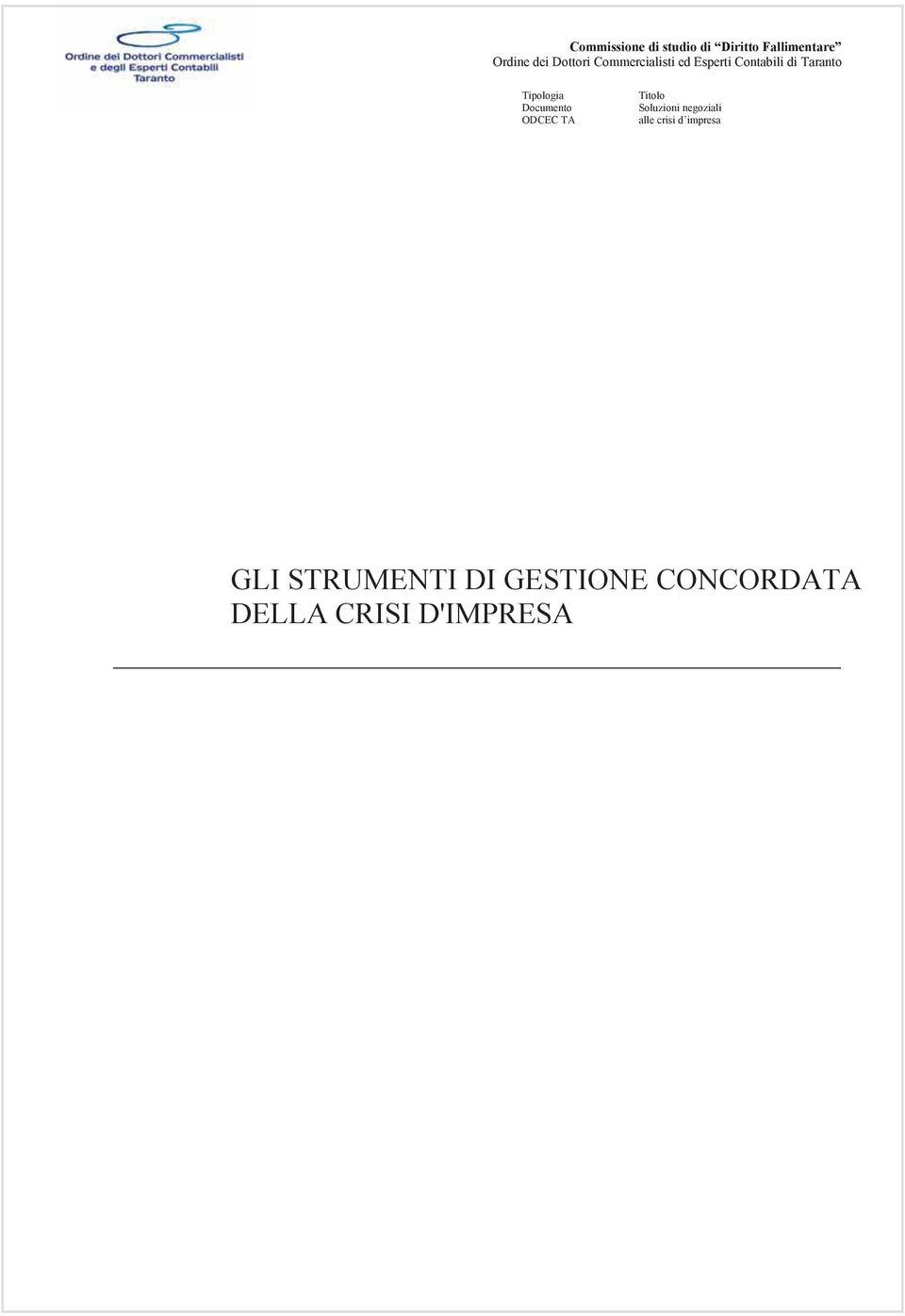 STRUMENTI DI GESTIONE