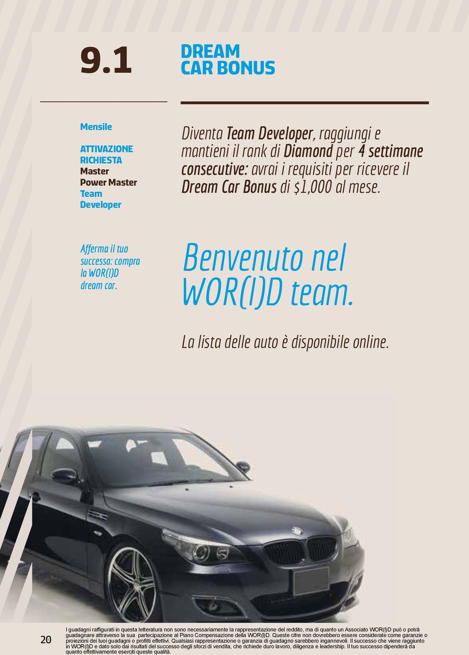 Benvenuto nel WOR(l)D team. La lista delle auto è disponibile online. 20 proiezioni dei tuoi guadagni o profitti effettivi.