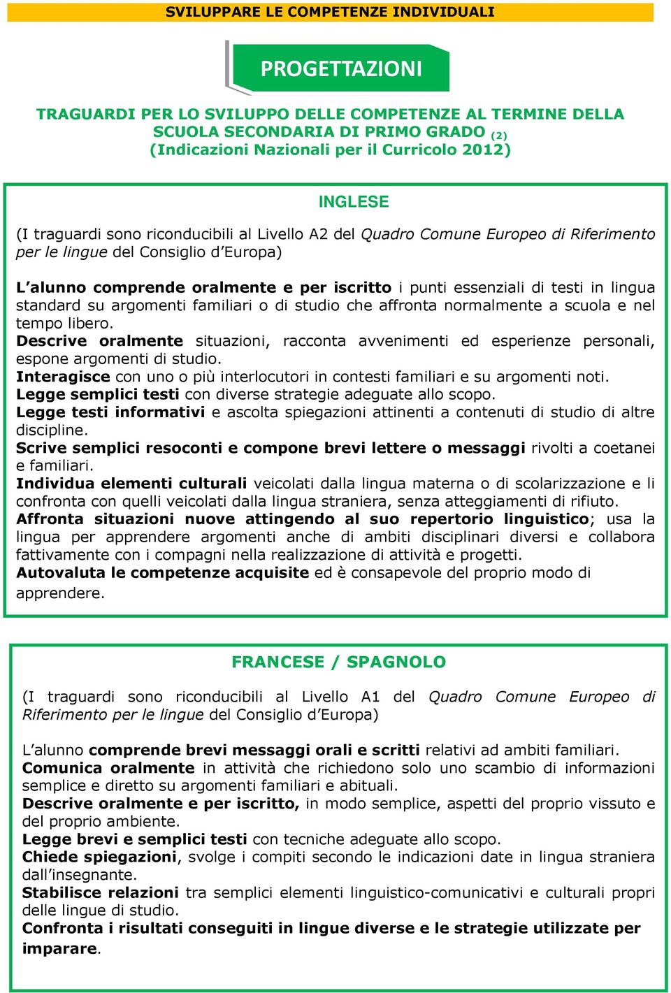 Descrive oralmente situazioni, racconta avvenimenti ed esperienze personali, espone argomenti di studio. Interagisce con uno o più interlocutori in contesti familiari e su argomenti noti.