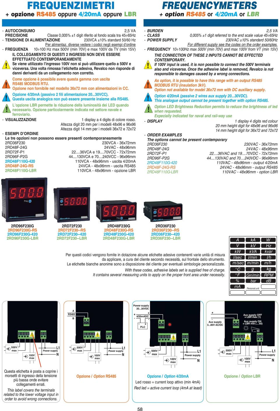 diverse vedere i codici negli esempi d ordine - FREQUENZ 10 100 Hz max (min 70V) e max da TV (min 15V) IL OLLEGMENTO DI QUESTI 2 INGRESSI NON DEVE ESSERE EFFETTUTO ONTEMPORNEMENTE Se viene utilizzato