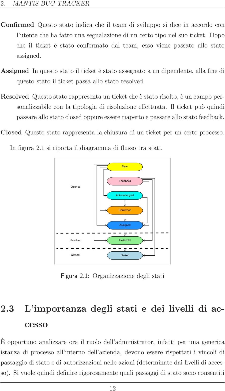 Assigned In questo stato il ticket è stato assegnato a un dipendente, alla fine di questo stato il ticket passa allo stato resolved.