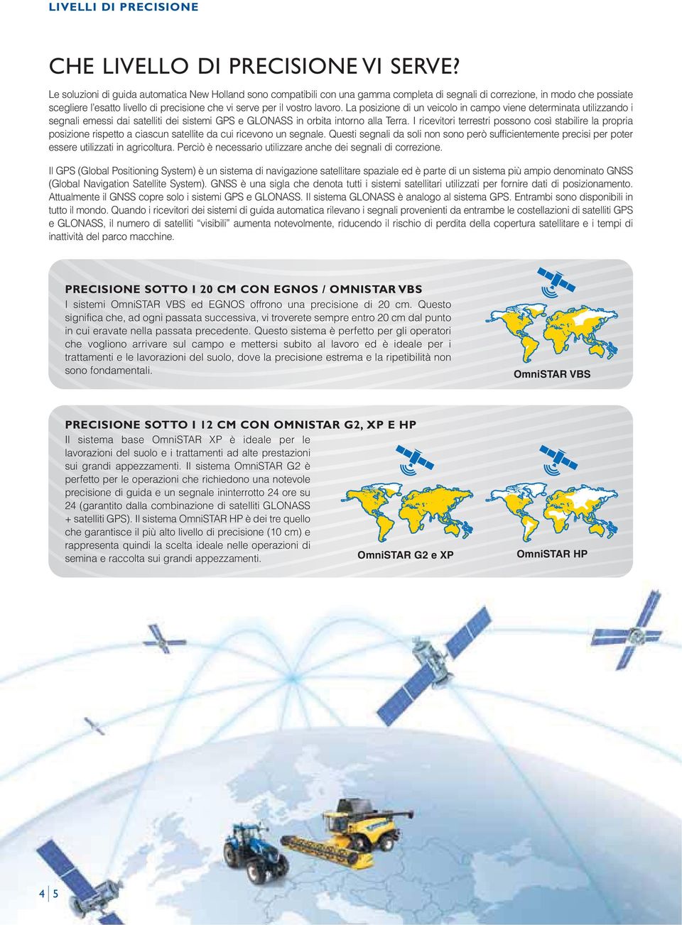 lavoro. La posizione di un veicolo in campo viene determinata utilizzando i segnali emessi dai satelliti dei sistemi GPS e GLONASS in orbita intorno alla Terra.