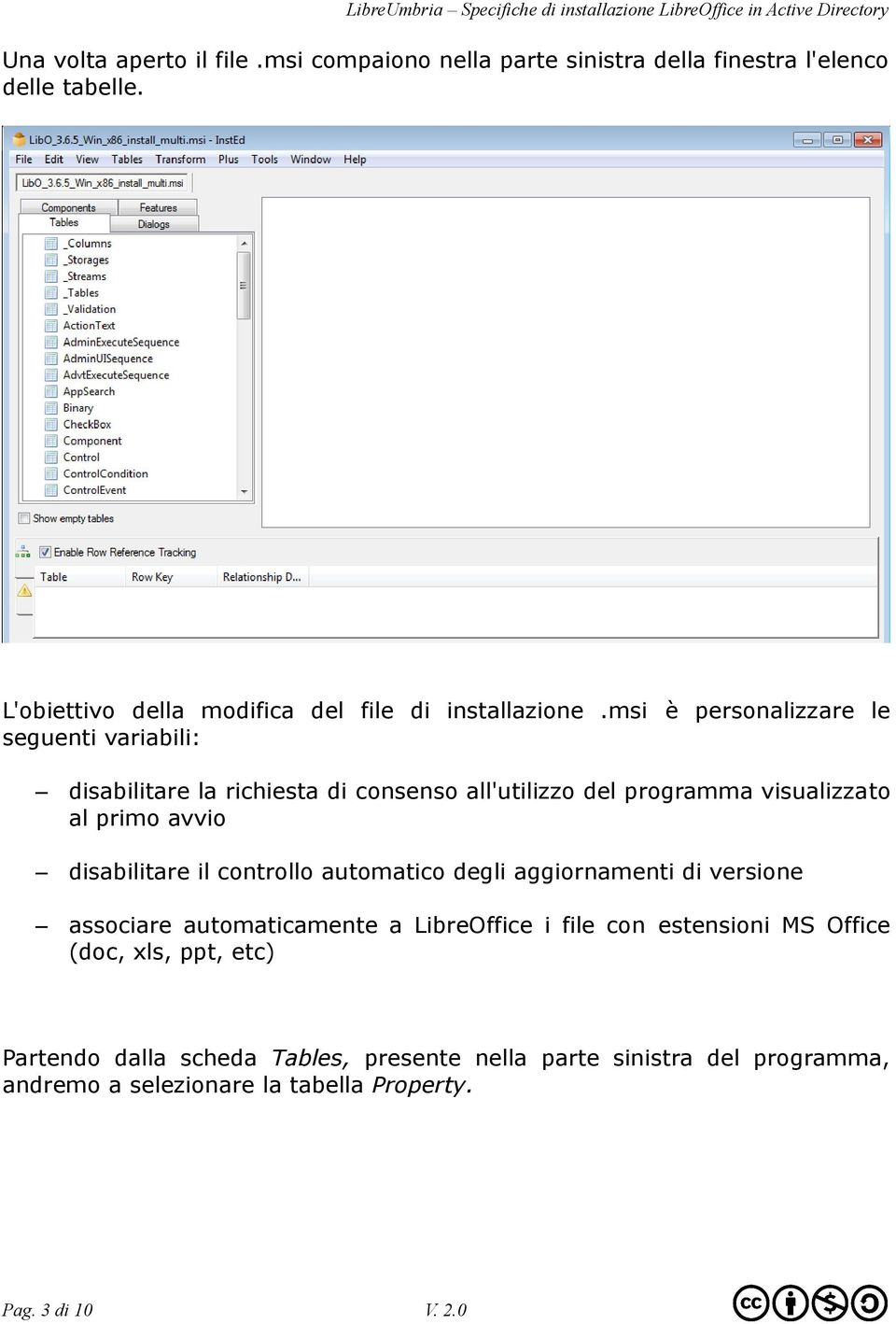 msi è personalizzare le seguenti variabili: disabilitare la richiesta di consenso all'utilizzo del programma visualizzato al primo avvio