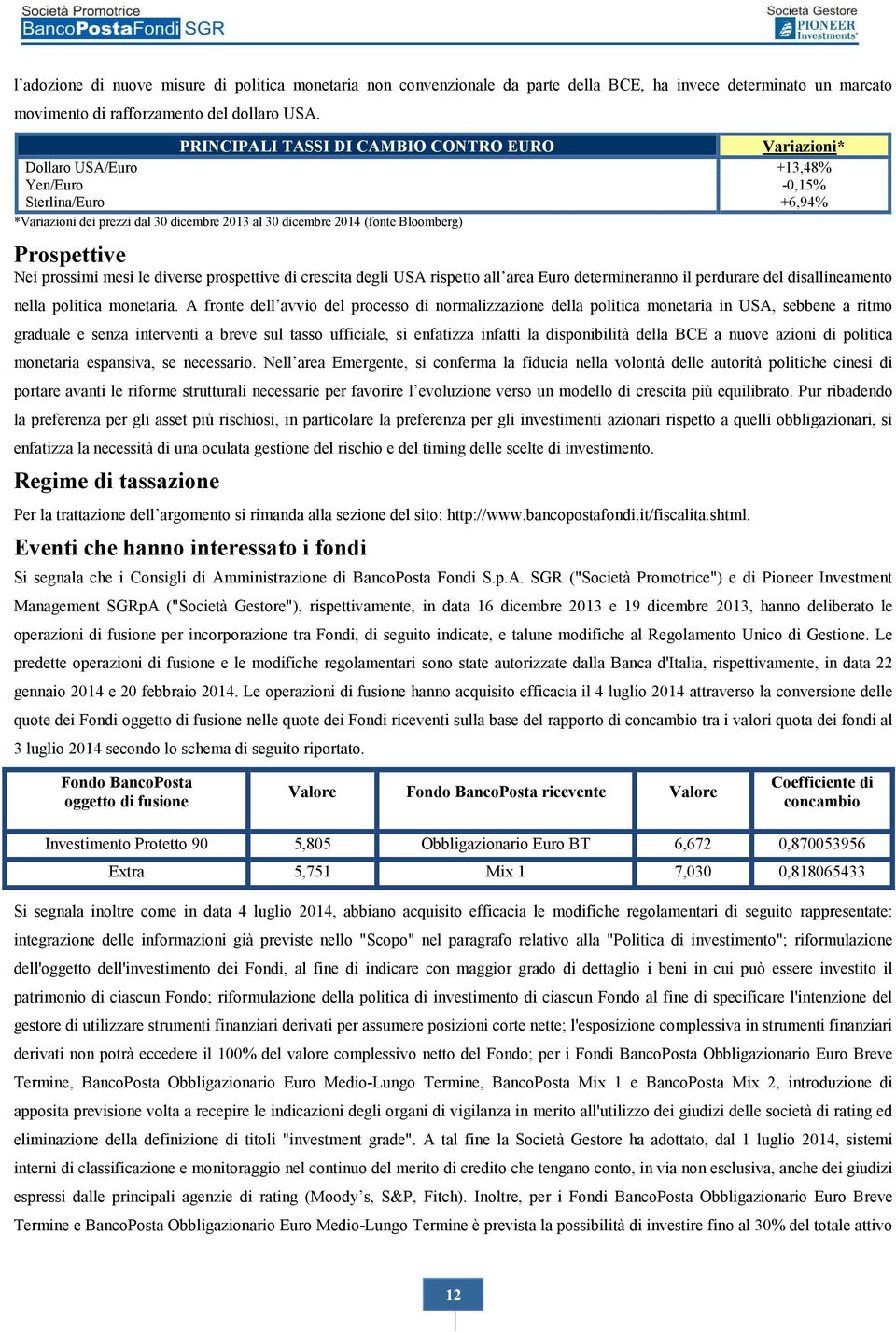 Prospettive Nei prossimi mesi le diverse prospettive di crescita degli USA rispetto all area Euro determineranno il perdurare del disallineamento nella politica monetaria.