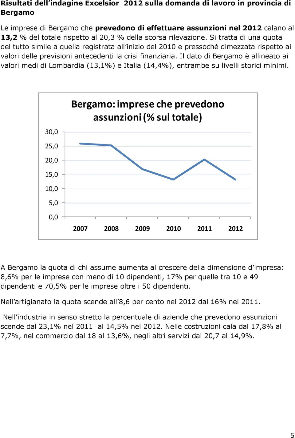 Si tratta di una quota del tutto simile a quella registrata all inizio del 2010 e pressoché dimezzata rispetto ai valori delle previsioni antecedenti la crisi finanziaria.