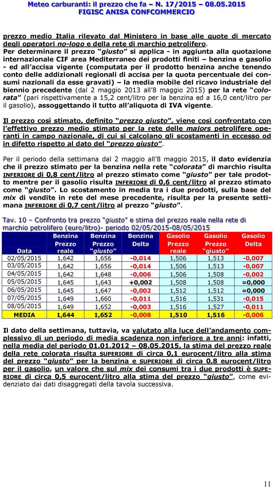 benzina anche tenendo conto delle addizionali regionali di accisa per la quota percentuale dei consumi nazionali da esse gravati) la media mobile del ricavo industriale del biennio precedente (dal 2